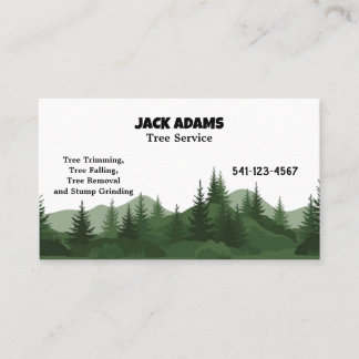 Carte de visite de service Arborescence Lumberjack
