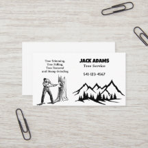 Carte de visite de service Arborescence Lumberjack
