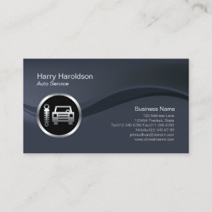 Carte de visite de service automatique Chrome Car 