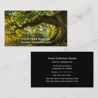Carte de visite de service d'arbre