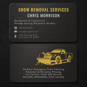 Carte de visite de service de déneigement
