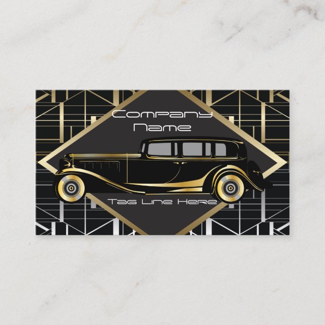 Carte de visite de service de limousine de voiture (Devant)