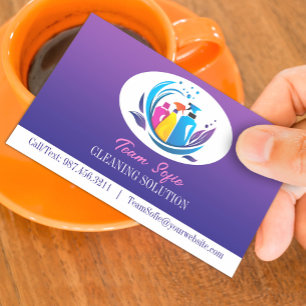 Carte de visite de service de nettoyage
