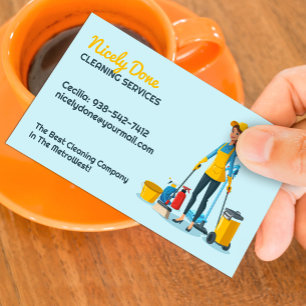Carte de visite de service de nettoyage