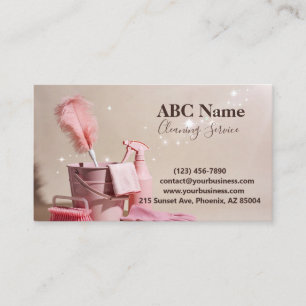 Carte de visite de service de nettoyage de maison