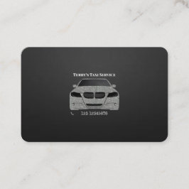 Carte de visite de service de taxi noir personnali