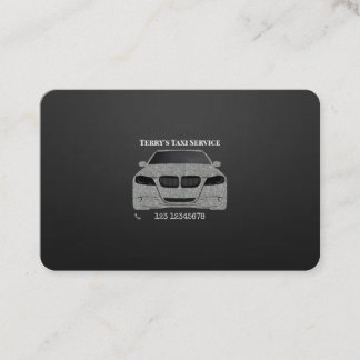 Carte de visite de service de taxi noir personnali