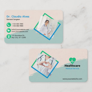 Carte de visite de service Médicale moderne et cré