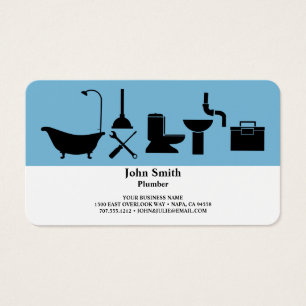Carte de visite de services de plomberie professio