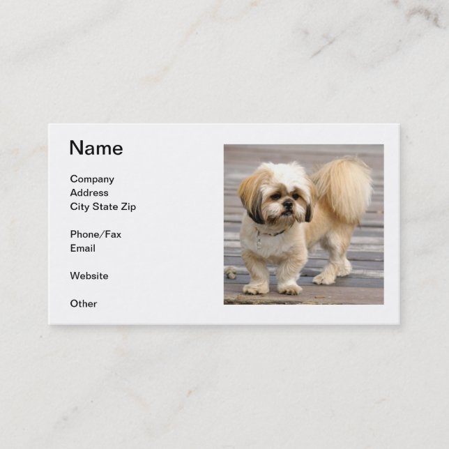 Carte de visite de Shih Tzu (Devant)