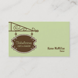 Carte de visite de signalisation du magasin - Vert
