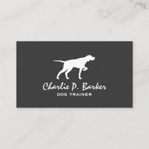 Carte de visite de silhouette de chien pointeur