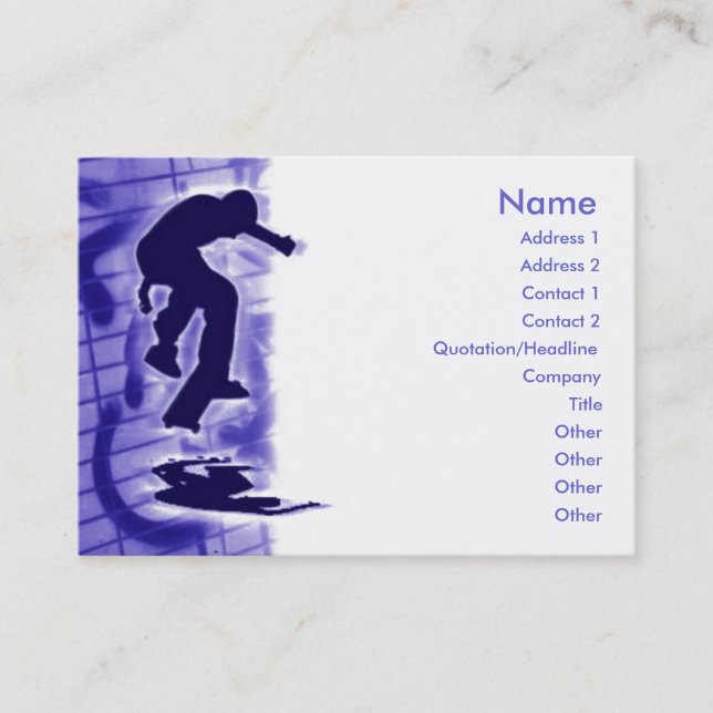 Carte de visite de skateboard (Devant)