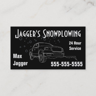 Carte de visite de Snowplowing d'or
