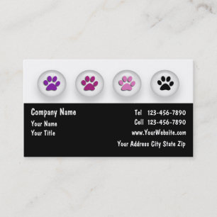 Carte de visite de soin des animaux familiers
