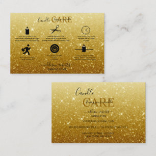 Carte de visite de soins aux bougies de Parties sc