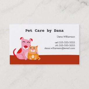 Carte de visite de soins pour animaux domestiques