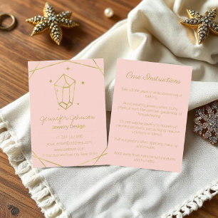 Carte de visite de soins pour bijoux géométriques
