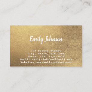 Carte de visite de solutions de style feuille d'or