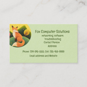 Carte de visite de solutions informatiques Fox per
