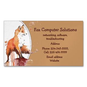 Carte de visite de solutions informatiques Fox per