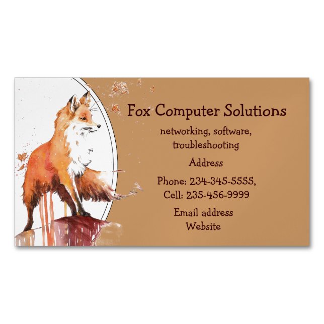 Carte de visite de solutions informatiques Fox per (devant)