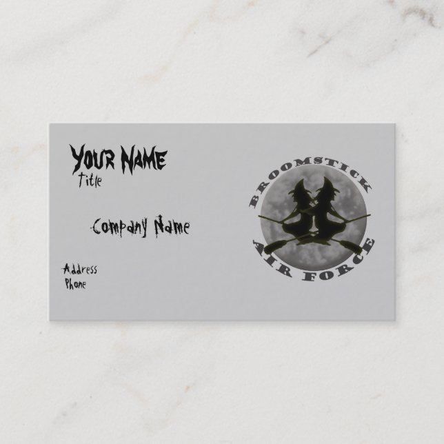 Carte de visite de sorcières de Halloween (Devant)