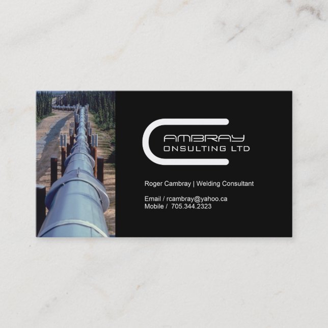 Carte de visite de soudage du pipeline (Devant)