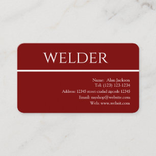 carte de visite de soudeur modifiable
