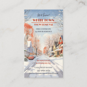 Carte de visite de soufflage de neige