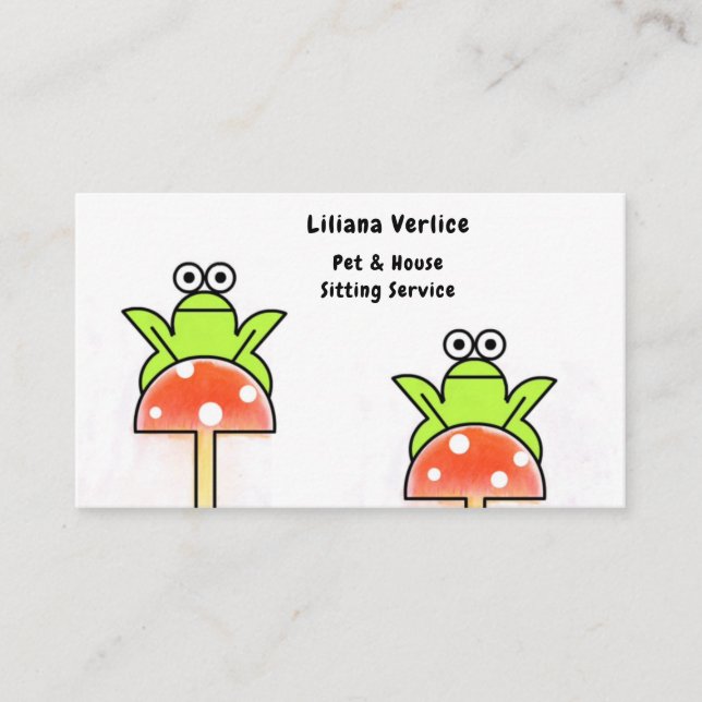 Carte de visite de souris comique pour animaux de  (Devant)