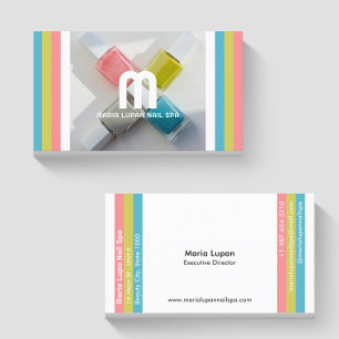 Carte de visite de Spa à ongles polonais à quatre 