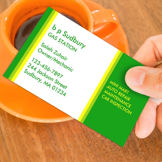 Carte de visite de station-service (Créateur téléchargé)