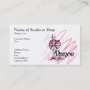 Carte de visite de studio de danse ou de magasin