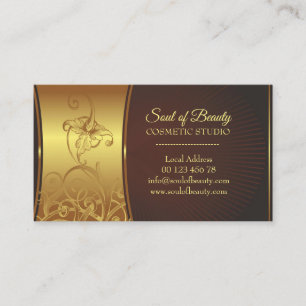 Carte de visite de studio de maquillage cosmétique