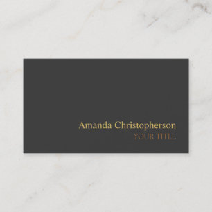 Carte de visite de style de script gris simple