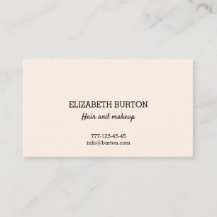 Carte de visite de style simple.