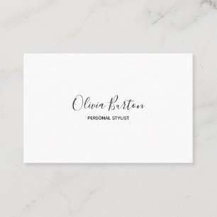 Carte de visite de style simple. Noir et blanc.