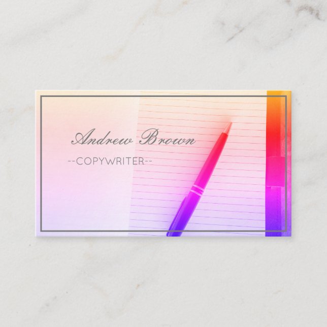 Carte de visite de stylo Carnet Copywriter (Devant)