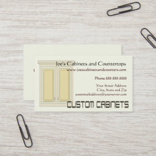 Carte de visite de suppression du comptoir d'armoi