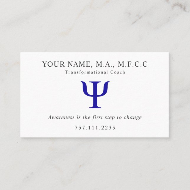 Carte de visite de symbole Psi (Devant)
