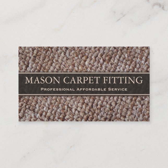 Carte de visite de tapis / Fitting (Devant)