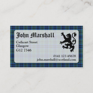 Carte de visite de tartan de Marshall