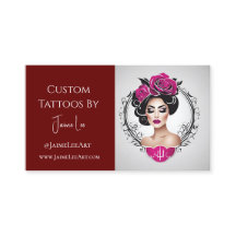 Carte de visite de tatouage personnalisé