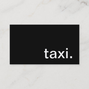 Carte de visite de taxi