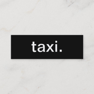 Carte de visite de taxi