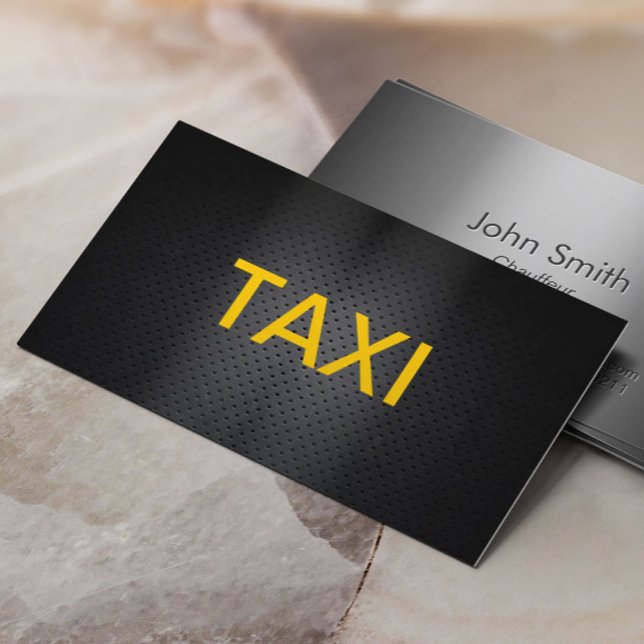 Carte de visite de taxi professionnel Bold (Créateur téléchargé)