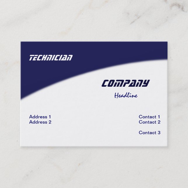 Carte de visite de technicien (Devant)