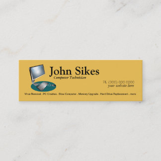 Carte de visite de technicien d'ordinateur de