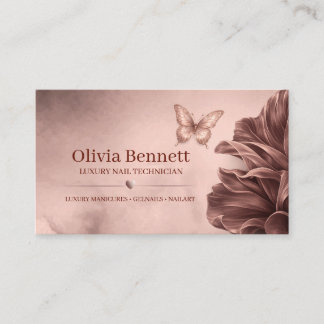 Carte de visite de technicienne en onglerie de lux